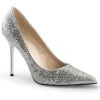 Pleaser Shoes 4" Pointed-Toe Pump - Silver*