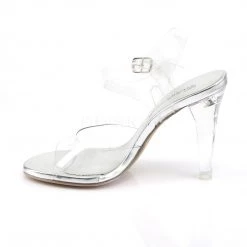 Fabulicious Clear Lucite 4.5" Heel Platform Ankle Strap Sandal