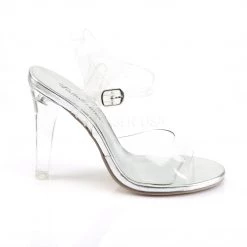 Fabulicious Clear Lucite 4.5" Heel Platform Ankle Strap Sandal 9 Fabulicious Clear Lucite 4.5