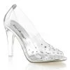 Fabulicious Clear Lucite 4.5" Platform Peep Toe Pump Shoes 2 Fabulicious Clear Lucite 4.5" Platform Peep Toe Pump Shoes