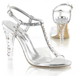 Fabulicious Shoes Clear/Silver Metallic 4.5