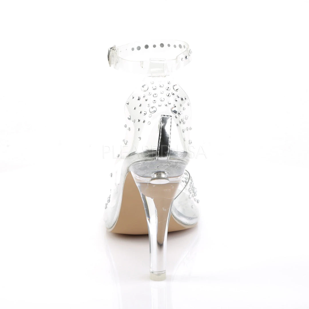 Fabulicious Clear 4.5" Heel Open Toe Ankle Strap D'Orsay Sandal Shoes 5 Fabulicious Clear 4.5" Heel Open Toe Ankle Strap D'Orsay Sandal Shoes