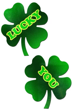 Pastease Lucky You Four Leaf Clover Nipple Pasties Accessories