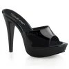 Fabulicious Black 5" Heel Platform Slide