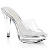 Fabulicious Shoes Clear 5" Heel 1" Platform Slide