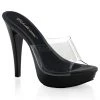 Fabulicious Clear/Black 5" Heel Platform Slide