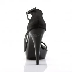 Fabulicious Shoes Black Satin 5