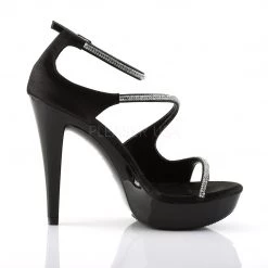 Fabulicious Shoes Black Satin 5