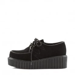 Demonia Shoes Black Suede 2" Platform Creepers*
