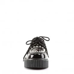 Demonia Shoes Black Patent Leather-Pvc 2" Platform Creepers* 7 Demonia Shoes Black Patent Leather-Pvc 2