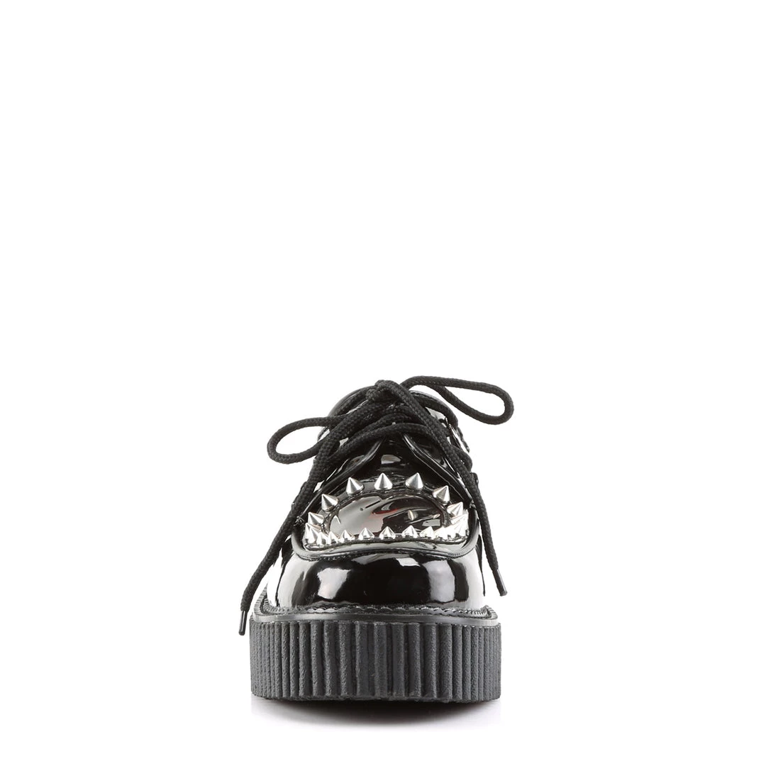 Demonia Shoes Black Patent Leather-Pvc 2" Platform Creepers* 4 Demonia Shoes Black Patent Leather-Pvc 2" Platform Creepers*