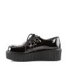 Demonia Shoes Black Patent Leather-Pvc 2" Platform Creepers* 2 Demonia Shoes Black Patent Leather-Pvc 2" Platform Creepers*