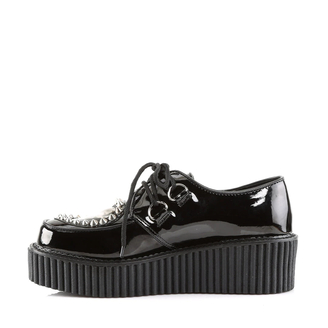 Demonia Shoes Black Patent Leather-Pvc 2" Platform Creepers* 3 Demonia Shoes Black Patent Leather-Pvc 2" Platform Creepers*
