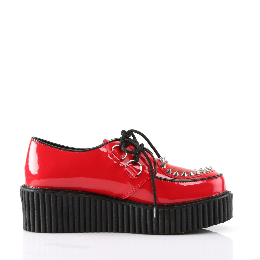 Demonia Red Patent Leather-Pvc 2" Platform Creepers* 6 Demonia Red Patent Leather-Pvc 2" Platform Creepers*