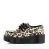 Demonia Tan Leopard Print Faux Fur 2" Platform Creepers* Shoes 1 Demonia Tan Leopard Print Faux Fur 2" Platform Creepers* Shoes
