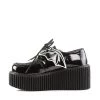 Demonia Shoes Black Glitter Vinyl 3" Platform Creepers*