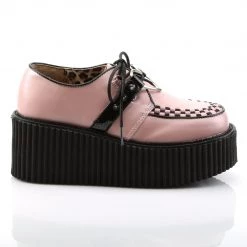 Demonia Baby Pink Vegan Leather 3" Platform Creepers* 9 Demonia Baby Pink Vegan Leather 3