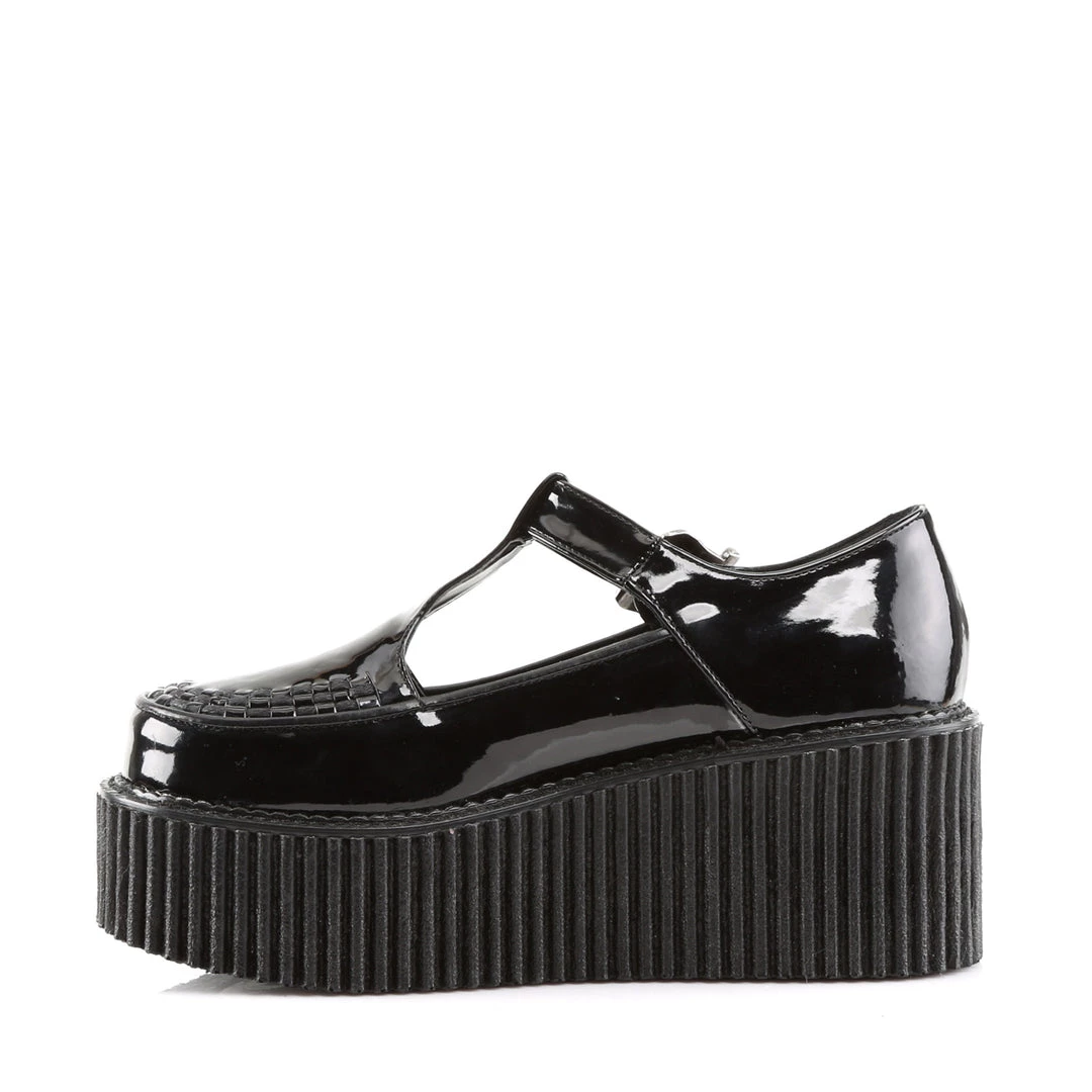 Demonia Black Patent Leather 3" Platform Creepers* Shoes 3 Demonia Black Patent Leather 3" Platform Creepers* Shoes