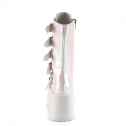 Demonia Pearl Iridescent Vegan Leather 3.5" Platform Boots* Shoes 8 Demonia Pearl Iridescent Vegan Leather 3.5