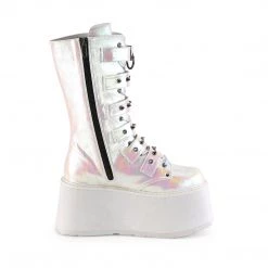 Demonia Pearl Iridescent Vegan Leather 3.5" Platform Boots* Shoes 9 Demonia Pearl Iridescent Vegan Leather 3.5