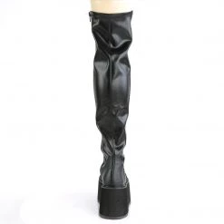 Demonia Shoes Black Stretch Vegan Leather 3.5