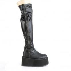 Demonia Shoes Black Stretch Vegan Leather 3.5