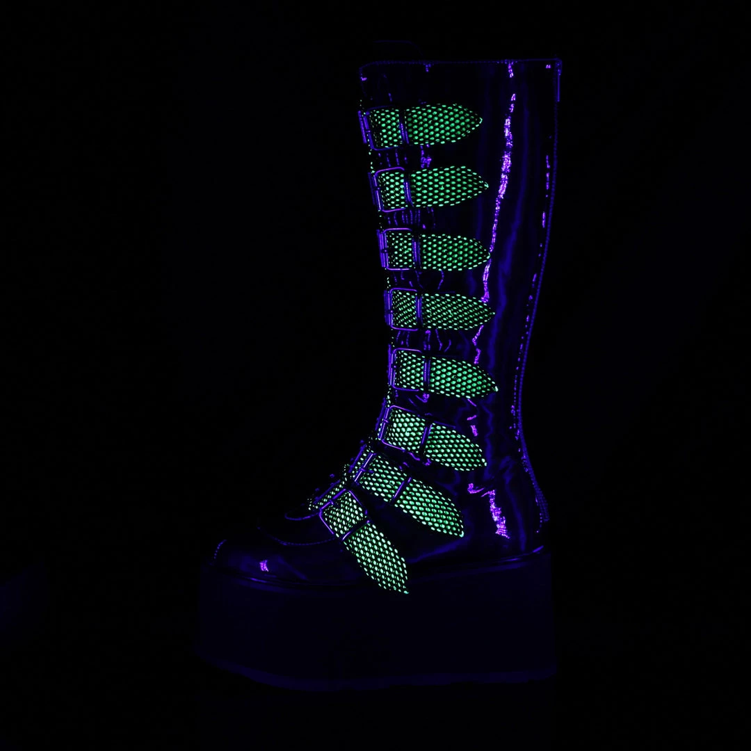 Demonia Green Vegan Leather 3.5" Platform Mid-Calf Boots* Shoes 5 Demonia Green Vegan Leather 3.5" Platform Mid-Calf Boots* Shoes