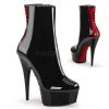 Pleaser Shoes 6" Heel Black/Red Ankle Boot* 1 Pleaser Shoes 6" Heel Black/Red Ankle Boot*