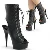 Pleaser 6" Heel Black Platform Ankle Booties* Shoes 2 Pleaser 6" Heel Black Platform Ankle Booties* Shoes