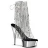 Pleaser Shoes 6" Heel Clear/Silver Open Toe/Heel Lace-Up Booties* 1 Pleaser Shoes 6" Heel Clear/Silver Open Toe/Heel Lace-Up Booties*