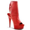 Pleaser 6" Heel Red Faux Leather Ankle Boot* Shoes