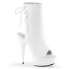 Pleaser 6" Heel White Faux Leather Ankle Boot* Shoes 1 Pleaser 6" Heel White Faux Leather Ankle Boot* Shoes