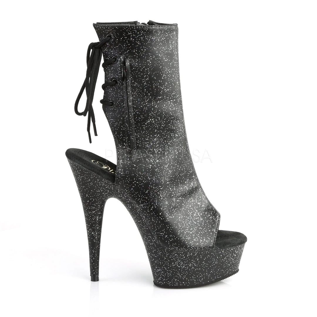 Pleaser 6" Heel Black Faux Leather Ankle Booties* Shoes 6 Pleaser 6" Heel Black Faux Leather Ankle Booties* Shoes