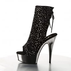 Pleaser 6" Heel Black Ankle Booties*