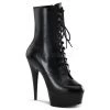 Pleaser 6" Heel Black Lace-Up Ankle Booties* Shoes