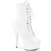 Pleaser 6" Heel White Lace-Up Ankle Boot* 2 Pleaser 6" Heel White Lace-Up Ankle Boot*