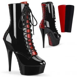 Pleaser Shoes 6" Heel Black Lace-Up Ankle Boot*