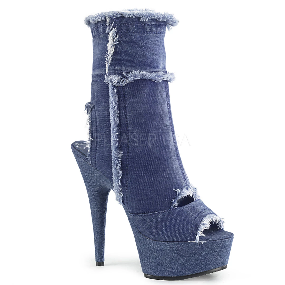 Pleaser Shoes 6" Heel Blue Ankle Boot* 3 Pleaser Shoes 6" Heel Blue Ankle Boot*