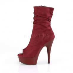 Pleaser 6" Heel Burgundy Faux Suede Ankle Boot* 7 Pleaser 6