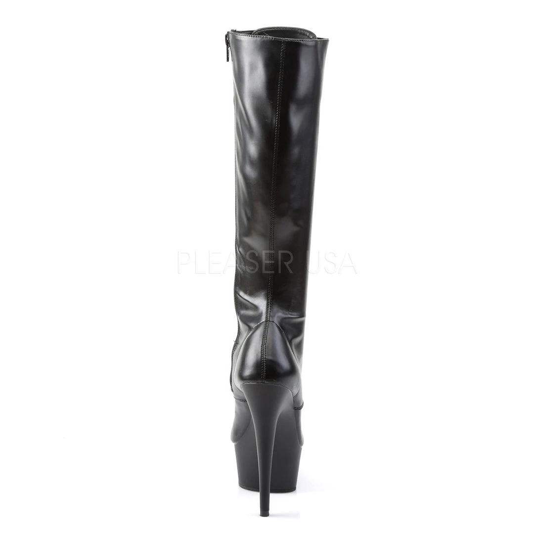 Pleaser 6" Heel Lace-Up Black Knee Boots W/ 1.8" Platform* Shoes 4 Pleaser 6" Heel Lace-Up Black Knee Boots W/ 1.8" Platform* Shoes