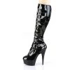 Pleaser 6" Heel Buckle Black Knee High Boots* Shoes