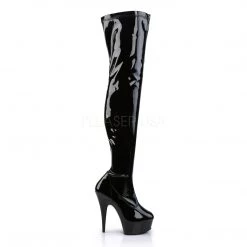 Pleaser 6" Black Platform Thigh High Boots* 9 Pleaser 6