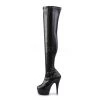 Pleaser 6" Heel Platform Black Thigh High Boots* Shoes