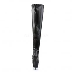 Pleaser 6" Heel Platform Black Thigh High Boots* Shoes 7 Pleaser 6
