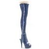 Pleaser 6" Heel Denim Platform Open Toe Thigh High Boots* Shoes 2 Pleaser 6" Heel Denim Platform Open Toe Thigh High Boots* Shoes