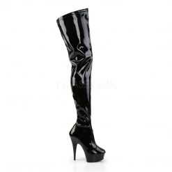 Pleaser Shoes 6" Heel Black Platform Stretch Crotch Boots* 9 Pleaser Shoes 6