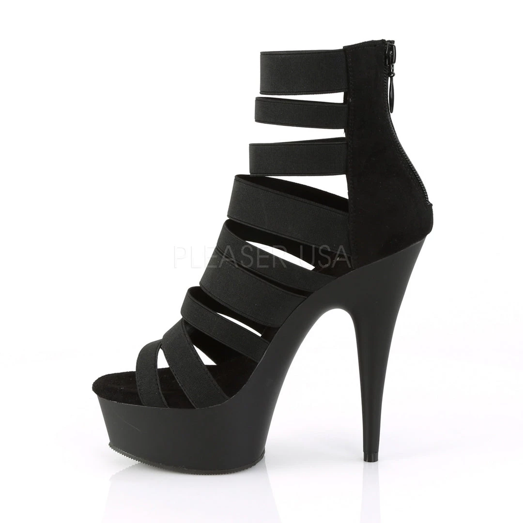 Pleaser 6" Heel Black Strappy Sandal* Shoes 4 Pleaser 6" Heel Black Strappy Sandal* Shoes