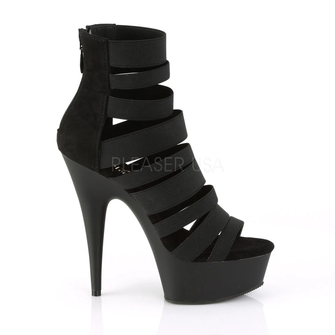 Pleaser 6" Heel Black Strappy Sandal* Shoes 6 Pleaser 6" Heel Black Strappy Sandal* Shoes