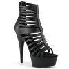 Pleaser Shoes 6" Heel Black Strappy Faux Leather Sandal*