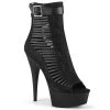 Pleaser Shoes 6" Heel Black Strappy Platform Booties*